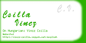 csilla vincz business card